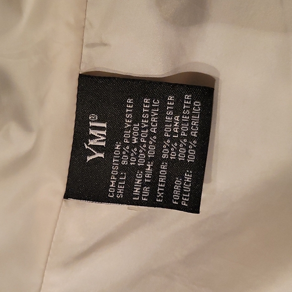 EUC YMI Plaid Winter Peacoat with Removable Faux Fur Hood - Picture 9 of 9